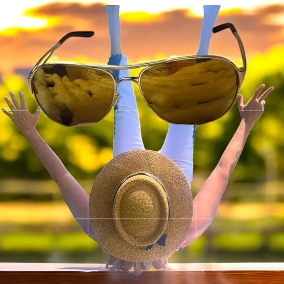 Oakley Caviat Gold Aviator Sunglasses Gold Mirrored Polarized Lenses